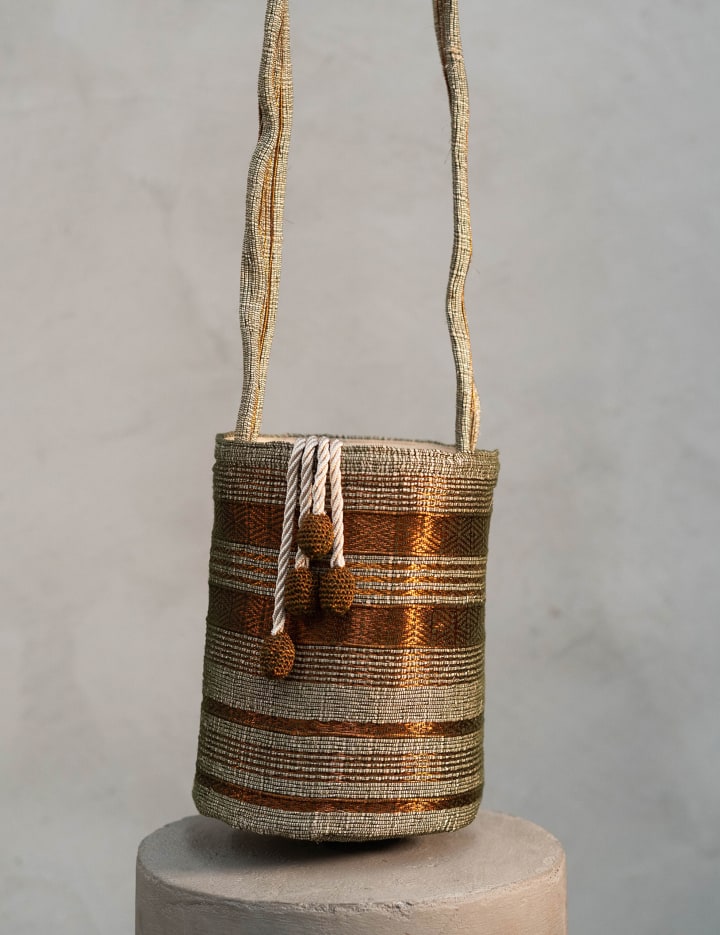 Bucket Bag, Natural & Copper